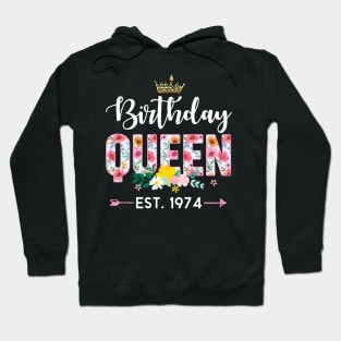 Birthday Queen Perfect Top 50th Birthday Floral B-day Gift For Women Hoodie